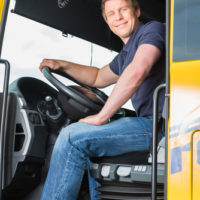 The male truck driver